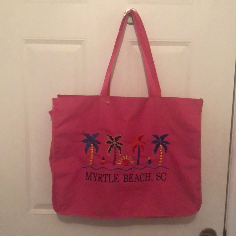 Myrtle Beach large  zippered tote bag